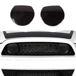 lot 9124 image: RT-TCZ Smoked Black Front Grille Light Lamp Trim Cover Decoration Exterior Accessories for Ford Mustang 2010-2014
