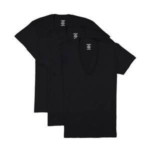 lot 9175 image: IST Mens Essential Cotton Slim Fit Deep V-Neck T-Shirt S