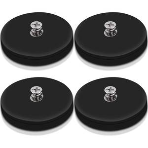 lot 9180 image: 4Pack Anti-Scratch Mounting Magnets, 30LBS Rubber Coated Neodymium Magnets with M4 Threaded Studs, Non-Slip Strong Monting Magnet for Led Lighting Bar, Neodymium Magnet Base for Signal Lighting