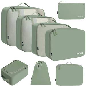lot 9195 image: BAGAIL 8 Set Packing Cubes Luggage Packing Organizers for Travel Accessories-Matcha Green