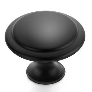 lot 9204 image: Ravinte 40 Pack Matte Black Kitchen Cabinet Knobs 1-14 Inch Round Drawer Pulls Flat Black Stainless Steel Drawer Handles Door Hardware for Dresser Cabinets