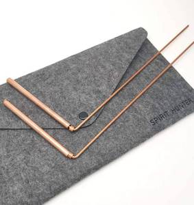 lot 9205 image: Spirit Hunter 99.9% Copper Dowsing Rod- 2PCS Divining Rods with Bag - Detect Gold, Water, Ghost Hunting etc.