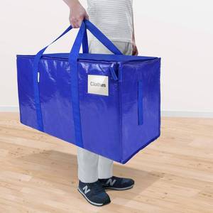 lot 9213 image: TICONN 1 Pack Extra Large Moving Bags with Zippers & Carrying Handles, Heavy-Duty Storage Tote Moving Boxes for Space Saving