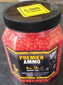 lot 9217 image: Gameface Airsoft by Crosman 12gr BB Ammo Red Translucent 5,000ct, ASP512