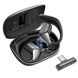 lot 9242 image: 2.4GHz Open Ear Headphones Wireless Gaming Earbuds, IPX5 Waterproof Bluetooth 5.4 Bass Stereo Ear Buds,Bone Conduction Earphones OWS for PS5PS4 Switch, PC &amp Mobile USB-C Devices 20ms Low Latency