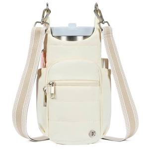 lot 9258 image: Telena Water Bottle Holder with Strap RFID Crossbody Bags for Women for Walking, Hiking, Cycling Beige Yellow