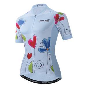 lot 9284 image: Women Cycling Jersey Short Sleeve Shirt Mountain Bike Top Clothing Large