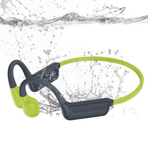 lot 9053 image: MARLALL Swimming Headphones-Bone Conduction Headphones, IP68 Waterproof Open Earphones, LiteSurge Bluetooth 5.4 Underwater Sport Earbuds with 32 GB MP3 Memory for Swimming, Marathon-Turquoise
