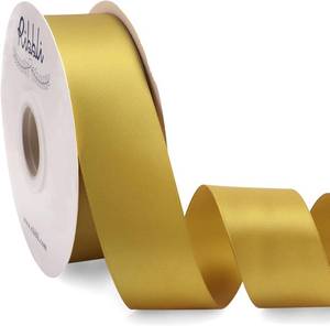lot 9303 image: 25 Yards by 1.5in Gold Ribbon