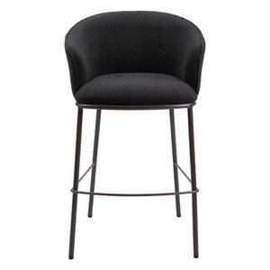 lot 30147 image: Essen 29.5 in. Solid Back Black and Bronze Plywood Frame Barstool with 100% Polyester Seat -Retail- $319