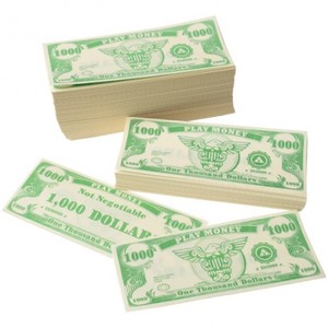 lot 30191 image: Us Toy GA18-1000 Play Money Bills Pack - 1000