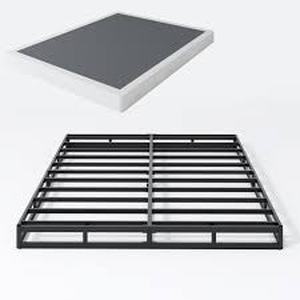 lot 30101 image: 5 In Box Spring Low Profile Metal Bed Frame, Queen