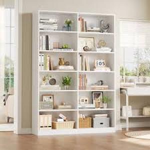 lot 30109 image: Double Wide 7-Toer Standard Bookcase -Retail- $229.99
