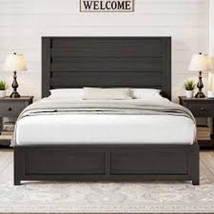 lot 30126 image: Louby 49 In. Farmhouse platform Bed -Retail- $239.99