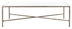 lot 30130 image: Safavieh Couture Jessica Rectangle Metal Coffee Table -Retail- $726