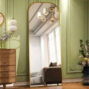 lot 30152 image: Carmino Aluminum Rectangle Floor Mirror -Retail- $98