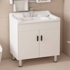 lot 30165 image: 24 In. Modern Free-Standing 2-Doors Vanity Cabinet