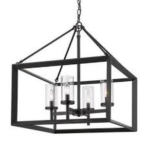 lot 29852 image: Averee 3-Light Dimmable Square Rectangle Chandelier