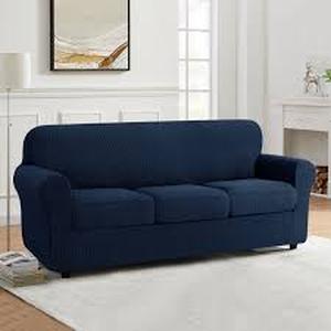 lot 29853 image: Pizarro Soft Stretch Separate Box Cushion Loveseat Slipcover