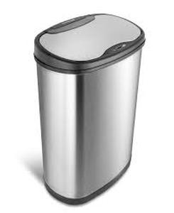 lot 29862 image: Nine Stars 13.2 Gallon Stainless Steel Motion Sensor Trash Can
