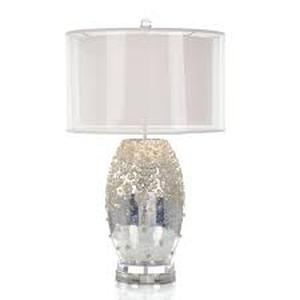 lot 29876 image: Gleaming Glass Table Lamp