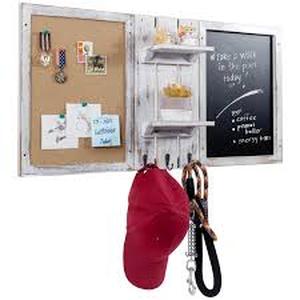 lot 29926 image: Wall Mounted Combo Cork Chalkboard Set