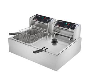 lot 36885 image: ROVSUN 22.8 QT 110V 5000W Double Tank Electric Deep Fryer - Retail $109