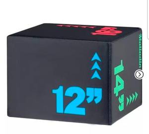lot 36904 image: Matladin Heavy Foam Plyometric Jump Box, 3 in 1 Soft Plyo Jumping Trainers Box for Box-Squat,Jumping, Plyometric Training, Workout Exercise - Retail $96