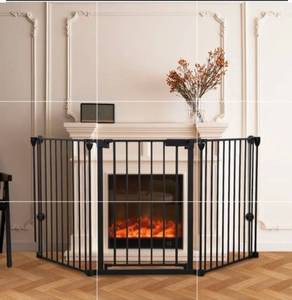 lot 36905 image: Metal Safety Gate Baby Gates Fireplace Fence 3 Panels - Retail $83