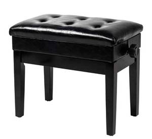 lot 36906 image: Bonnlo Adjustable Piano Bench, Black - Retail $79