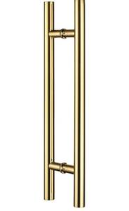 lot 36960 image: TOGU TG-6012 600mm24 inches Solid Standoffs Heavy-Duty Commercial Grade-304 Stainless Steel Back to Back Push Pull Door Handles for WoodTimberGlassMetal Front Doors, Barn Door Pulls, PVD Finish - Retail $79