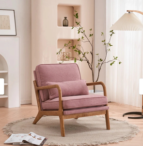 lot 36976 image: Mid Century Modern Upholstered Accent Chair - Retail $139