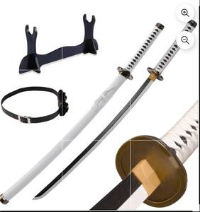lot 36986 image: Forgemith Bamboo Anime Cosplay Swords��Roronoa ZoroKitetsuYama EnmaTrafalgar LawKozuki OdenEdward Newgate,About 40.7559 Inches,Anime Original Texture,for Role-Playing,Stage Performance and Gift - Retail $0