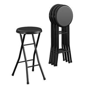 lot 28847 image: COSCO 24  Vinyl Padded Folding Stool  Black  4-Pack