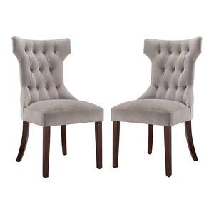 lot 28881 image: Ember Interiors Clairborne Tufted Dining Chair  Set Of 2  Taupe