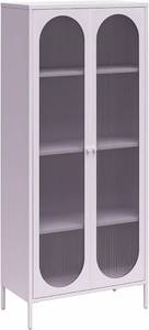 lot 28884 image: Mr. Kate Luna Tall 2-Door Accent Cabinet with Fluted Glass, Lilac