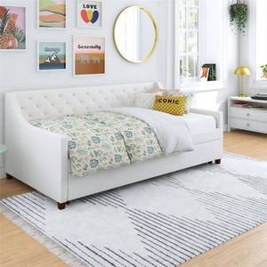 lot 28898 image: Her Majesty Daybed and Trundle, Twin, Ivory Linen