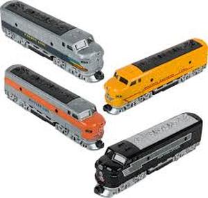 lot 28918 image: 6.5 Diecast Model Toy Train Freight Locomotive Pull Back Silver 1620