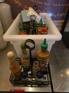 lot 20599 image: Metal Condiment Caddies and More