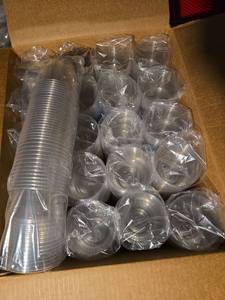 lot 20610 image: Solo Brand Clear Plastic Portion Cups with Lids - Case
