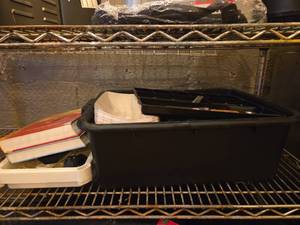 lot 20651 image: Commercial Restaurant Supplies Including Utensil Holders, Paper Food Trays and More