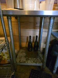 lot 20602 image: 36in Stainless Steel Table on Casters