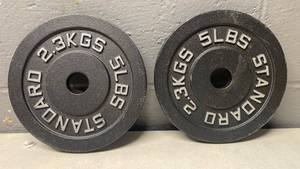 lot 109 image: Standard Weight Plates 35lbs Cast Iron