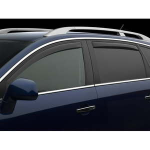 lot 122 image: WeatherTech Custom Fit Side Window Deflectors compatible with 2014-2023 Jeep Cherokee - Front &amp Rear Set  Dark Tint&nbsp