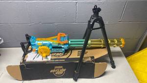 lot 127 image: Gatling gun  Super Long Range Toy Dart Blaster with Stand&nbsp