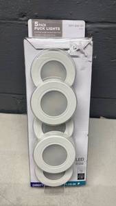 lot 175 image: LED Puck Lights 5-Pack White&nbsp