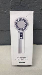 lot 200 image: Portable High Speed Handheld Fan with LCD Display