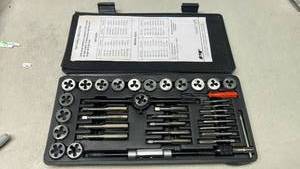 lot 241 image: 40-Piece SAEMetric Tap and Die Set with Case -