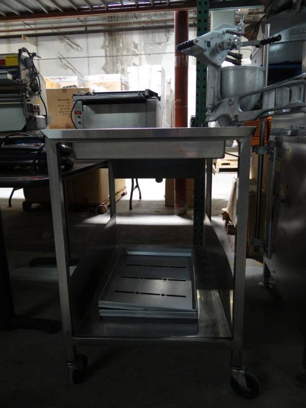 lot 5085 image: Stainless Equipment Stand On Casters