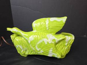 lot 218 image: MCM Lime Green Duck TV Lamp